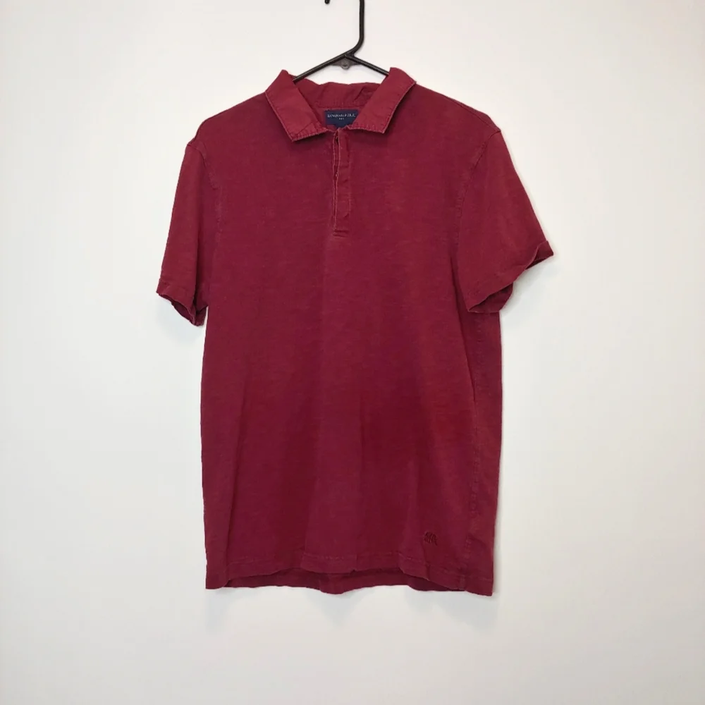Banana Republic Men's Half Button Collared Short Sleeve Polo Shirt Size Large